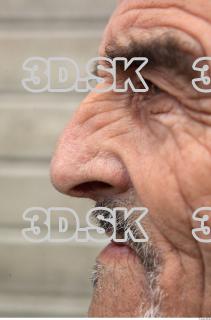 Old white man head wrinkles photo 0011